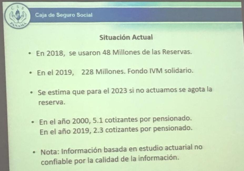 CSS admite que reservas de pensiones se utilizan desde hace dos años
