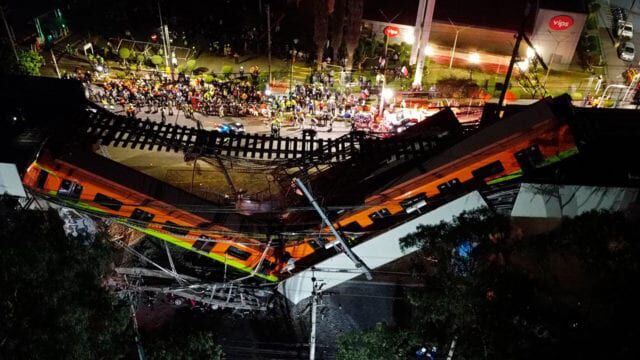 Conmemoran, con un ataúd, los tres años del colapso del metro que dejó 26 muertos en México