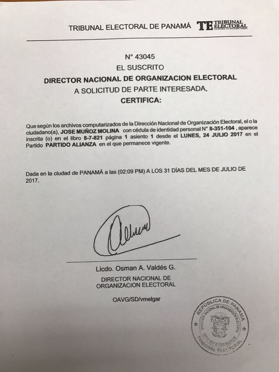El diputado José Muñoz abandona las filas de Cambio Democrático