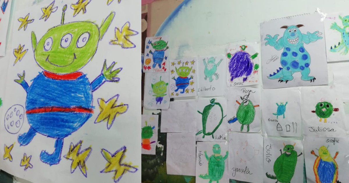 Clases de dibujo para entretener a los niños afectados por el huracán Eta