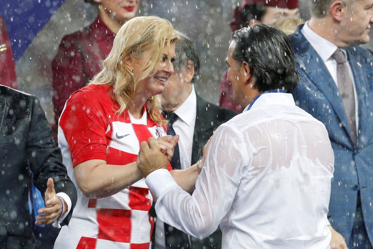 Las emotivas reacciones de la presidenta de Croacia en la final del Mundial