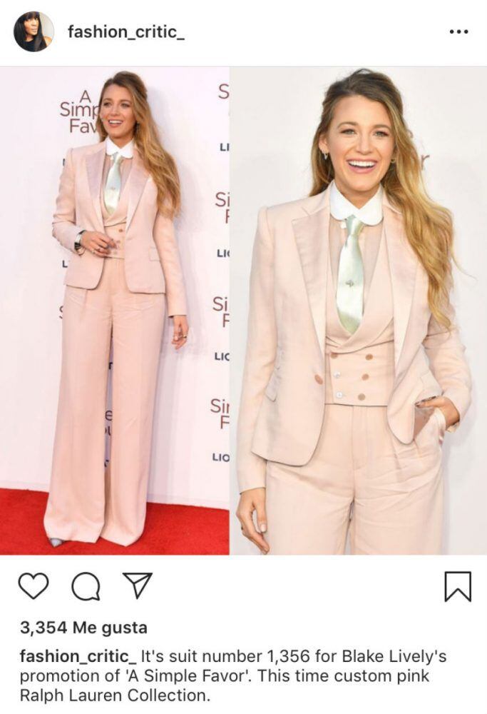 Así reaccionó la actriz Blake Lively a los comentarios sobre su traje