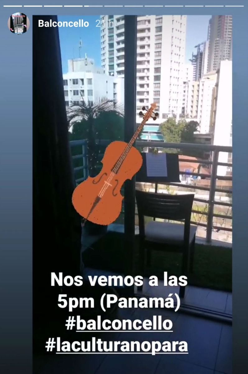 La chelista en Panamá que da recitales en su balcón ante el coronavirus