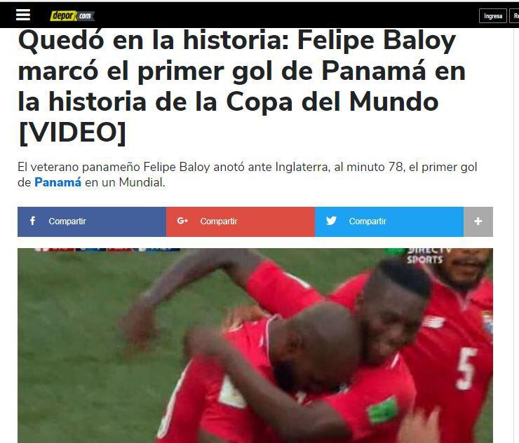 Gol de Felipe Baloy le da la vuelta al mundo