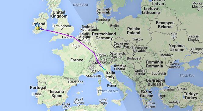 El avión de Ricardo Martinelli aterrizó en Bologna, Italia