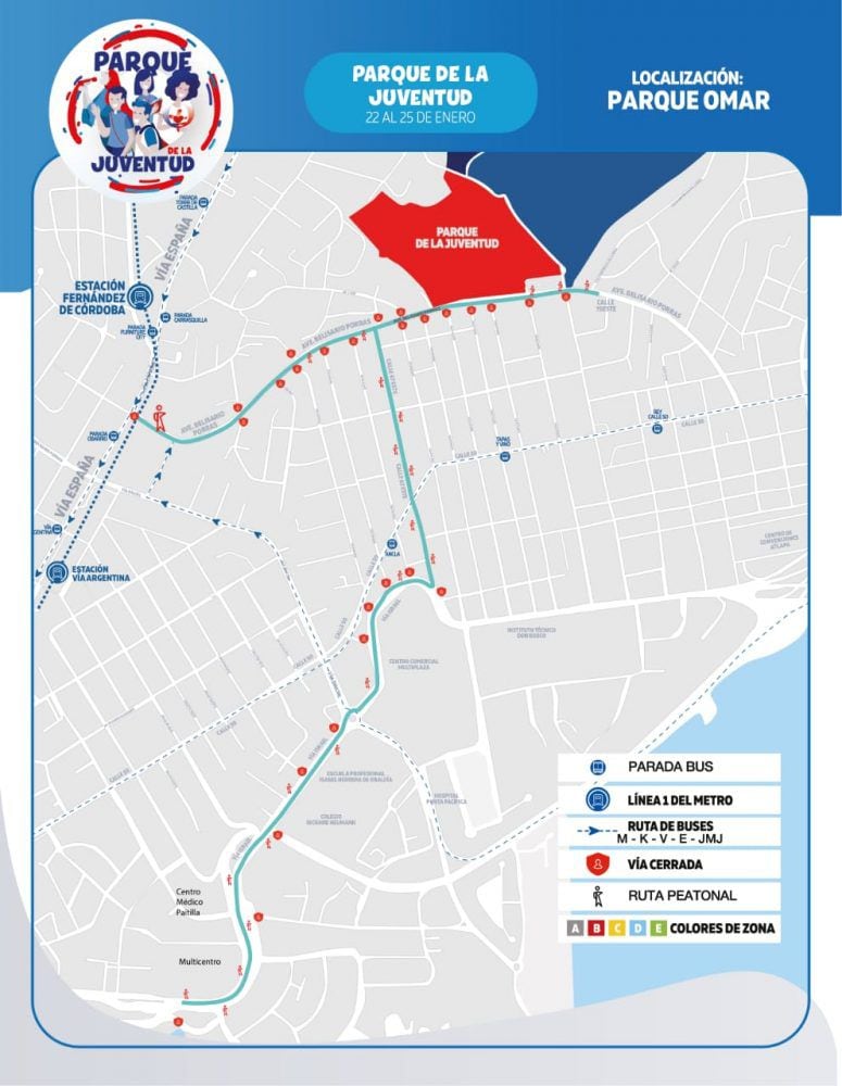 Conoce las vías habilitadas durante la JMJ Panamá 2019