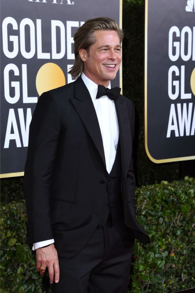 Siete imágenes de Brad Pitt en los Globos de Oro 2020