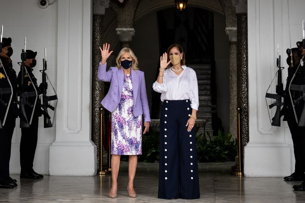 FOTOS: Jill Biden ya está en Panamá; Yazmín de Cortizo y su hija la reciben en Presidencia