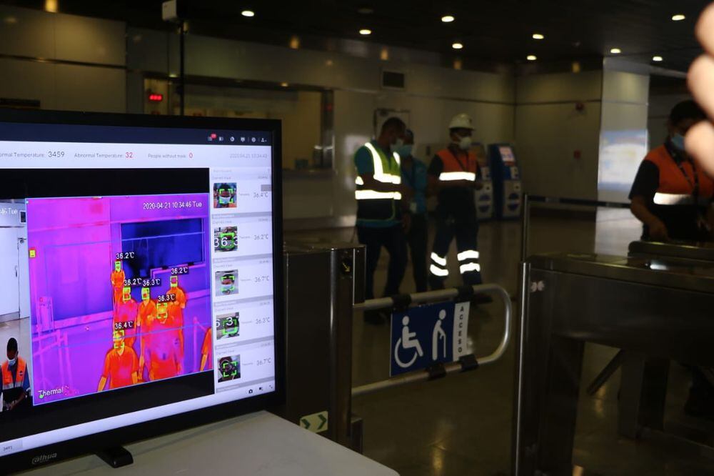Estación 5 de Mayo, la primera en la que se pone a prueba la cámara para medir temperatura de usuarios del metro