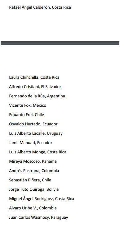 23 expresidentes solicitan a la OEA alternativas para restablecer democracia en Venezuela