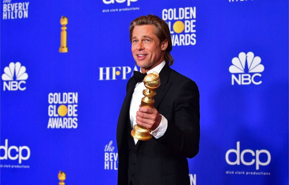 Siete imágenes de Brad Pitt en los Globos de Oro 2020
