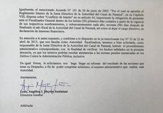 Antai pide al presidente  de la ACP tomar acciones sobre Lourdes Castillo, por caso Pele System