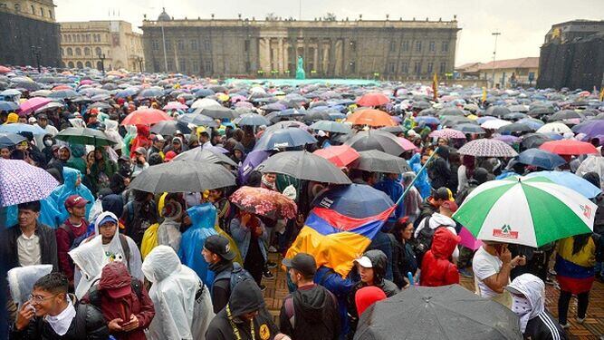 Multitudinarias protestas contra el gobierno de Duque en Colombia