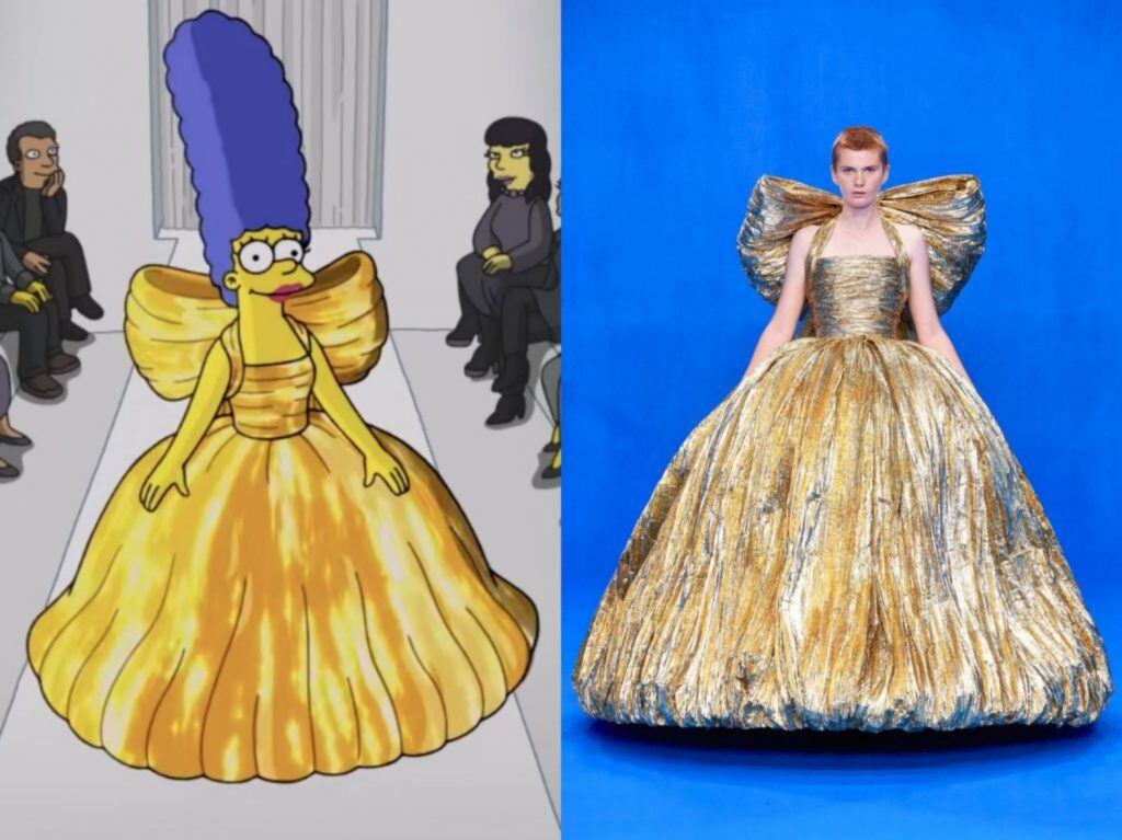 ¿El vestido de Balenciaga que modeló Marge Simpson? Lo compro